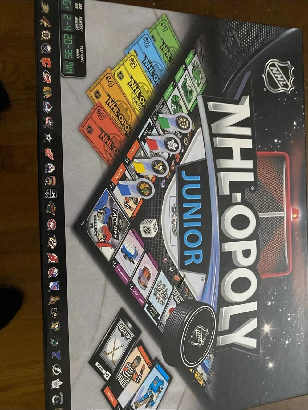 NHL Junior-Poly Game Box with Blue, Black, White Accents